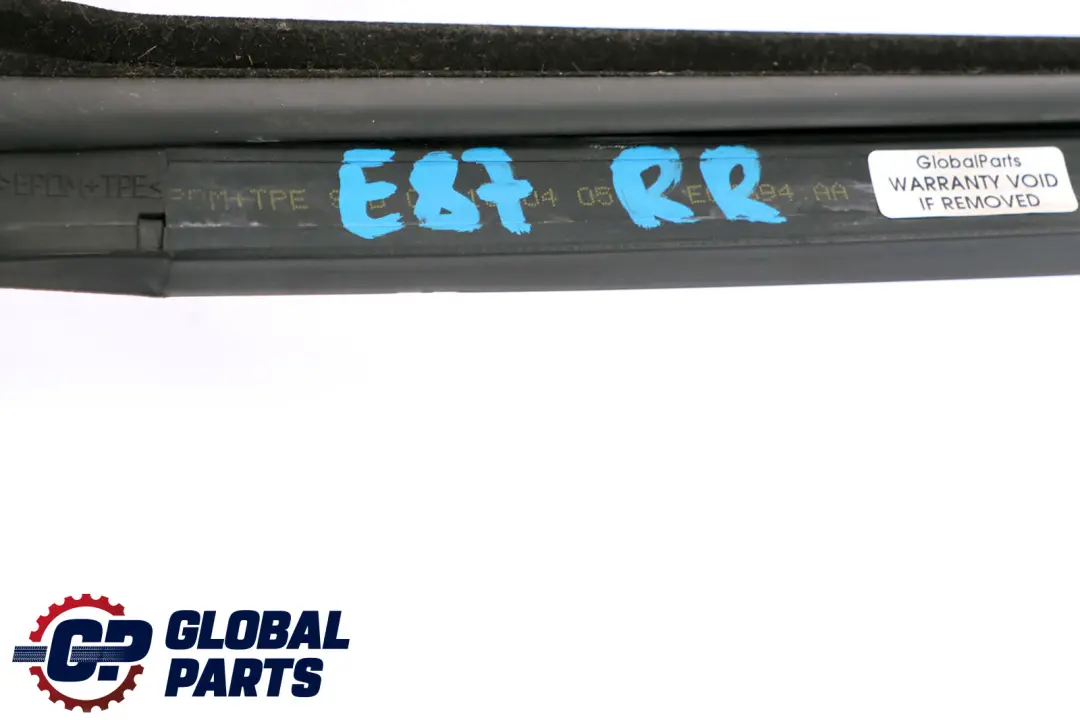 BMW E87 Fensterführungs rechts hinten Tür Rahmen Dichtung Gummi - SKU 7066616 - Teilenummer 7066616