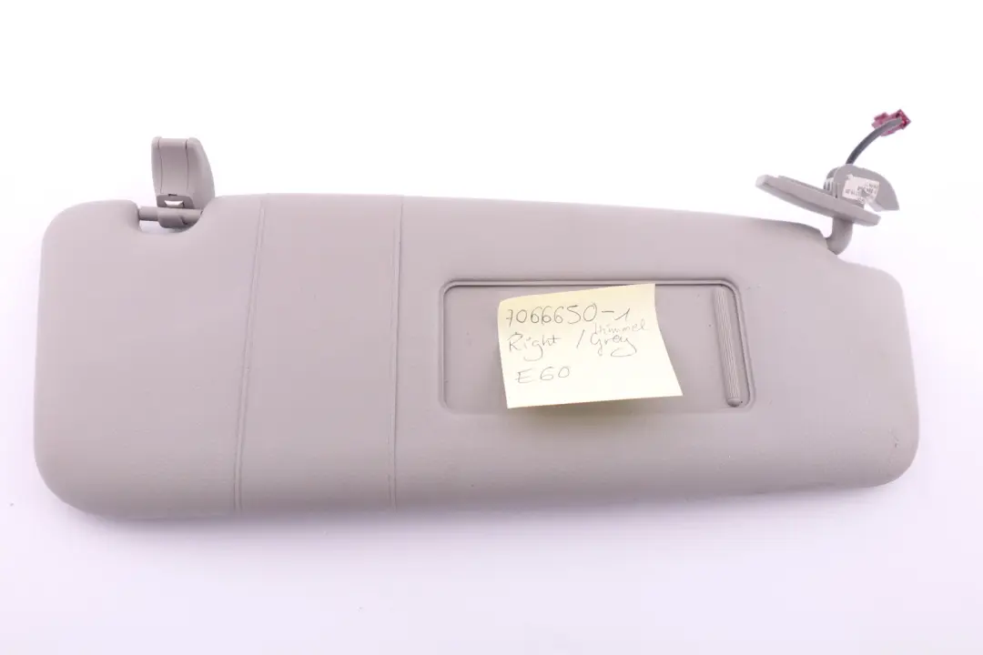 Sun Visor Mirror Illuminated Right O/S Grau Grey to BMW 5 Series E60 E61 LCI with Part number 7066650 BMW 5 Series E60 E61 LCI Sun Visor Mirror Illuminated Right O/S Grau Grey - SKU 7066650-1 - Part number 7066650