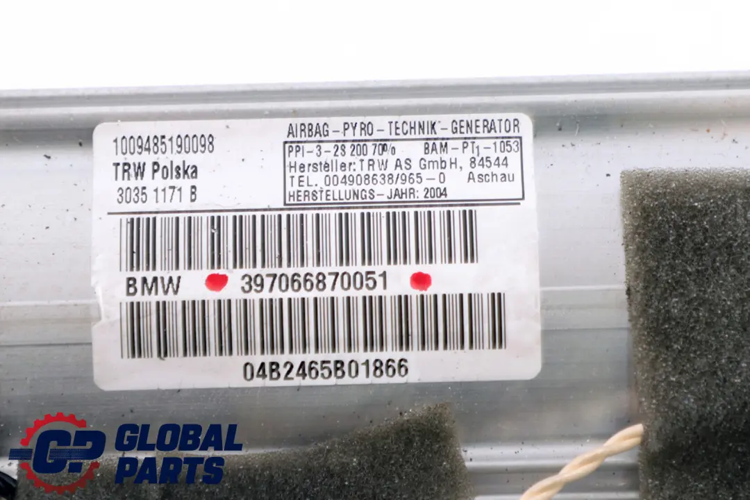 Airbag per cruscotto lato passeggero anteriore per BMW Serie 1 E87 con numero di parte 7066870 BMW Serie 1 E87 Airbag per cruscotto lato passeggero anteriore - SKU 7066870 - Numero di parte 7066870