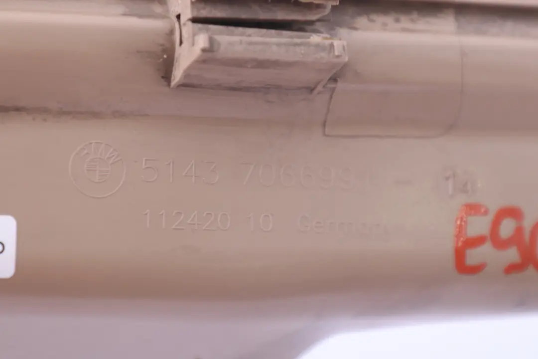 Door Sill Strip BMW E90 E90N E91 E91N Cover Trim Rear Left N/S Beige to with Part number 7066991 Door Sill Strip BMW E90 E90N E91 E91N Cover Trim Rear Left N/S Beige - SKU 7066991 - Part number 7066991