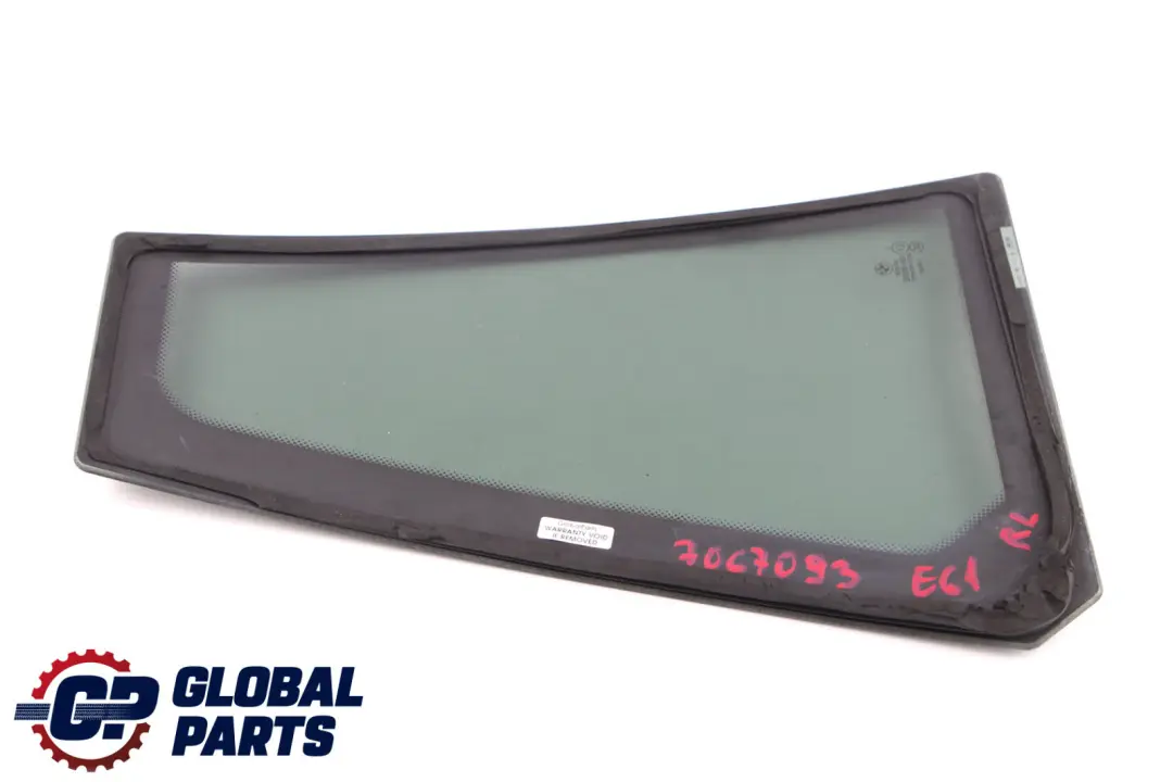 BMW E61 Vetro Laterale Porta Verde Fisso Posteriore Sinistro AS3 - SKU 7067093 - Numero di parte 7067093