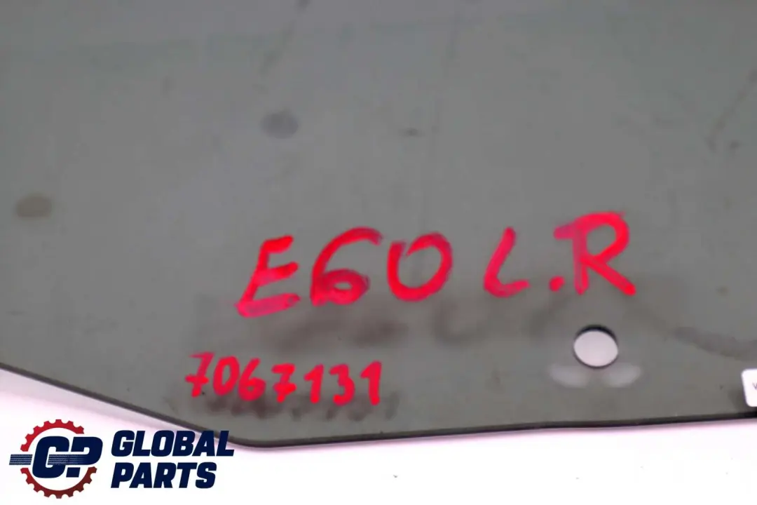Side Window Green Glass Door Rear Left N/S AS3 to BMW E60 with Part number 7067131 BMW E60 Side Window Green Glass Door Rear Left N/S AS3 - SKU 7067131 - Part number 7067131