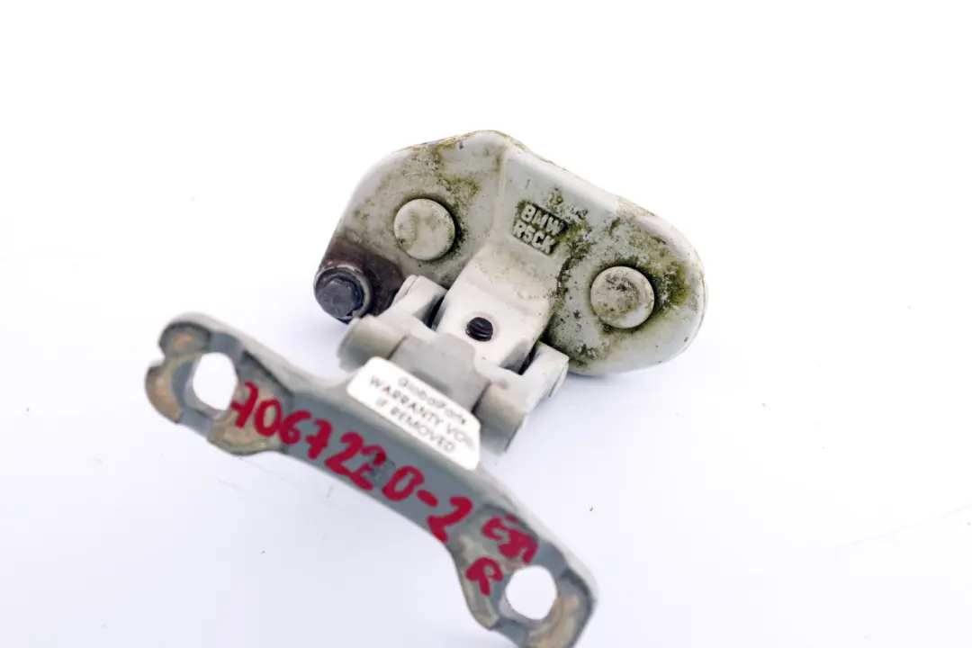 Right Trunk Lid Hinge Tailgate O/S White to BMW 1 Series E81 E87 E87N LCI with Part number 7067220 BMW 1 Series E81 E87 E87N LCI Right Trunk Lid Hinge Tailgate O/S White - SKU 7067220-2 - Part number 7067220