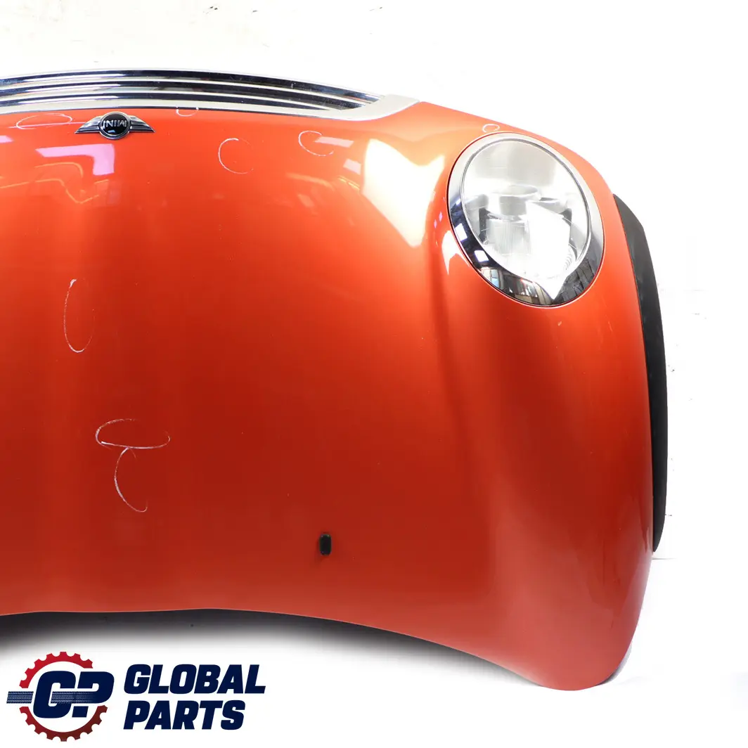 Complete Bonnet Front Hood Headlight Hot Orange to Mini Cooper One R50 R52 with Part number 7067753 Mini Cooper One R50 R52 Complete Bonnet Front Hood Headlight Hot Orange - SKU 7067753-HOT - Part number 7067753
