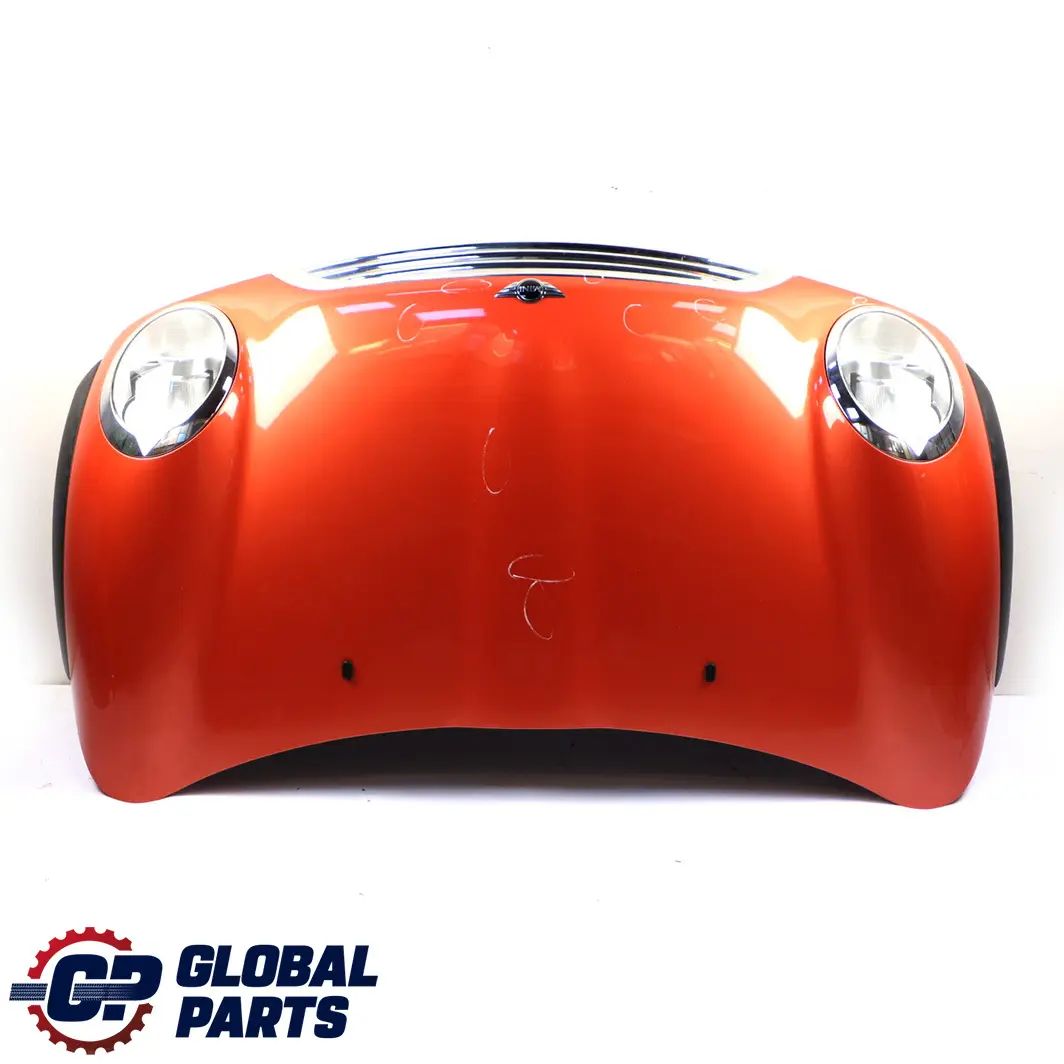 Complete Bonnet Front Hood Headlight Hot Orange to Mini Cooper One R50 R52 with Part number 7067753 Mini Cooper One R50 R52 Complete Bonnet Front Hood Headlight Hot Orange - SKU 7067753-HOT - Part number 7067753