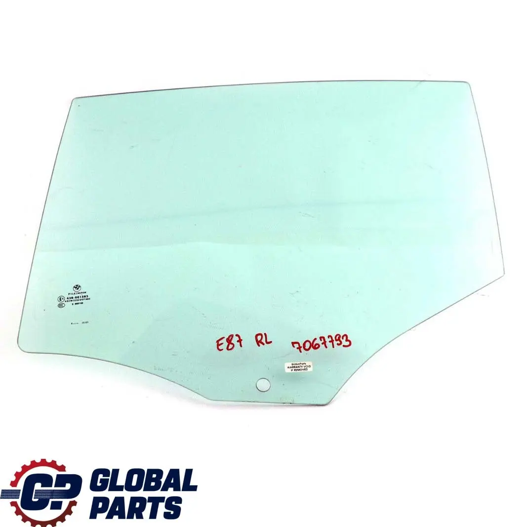 Door Window BMW E87 E87N LCI Left N/S Glass Rear Passenger Side to with Part number 7067793 Door Window BMW E87 E87N LCI Left N/S Glass Rear Passenger Side - SKU 7067793 - Part number 7067793