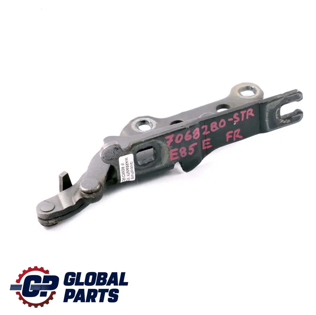 Cerniera Cofano Anteriore Destro Grigio Argento per BMW Z4 E85 E86 con numero di parte 7068280 BMW Z4 E85 E86 Cerniera Cofano Anteriore Destro Grigio Argento - SKU 7068280-STR - Numero di parte 7068280