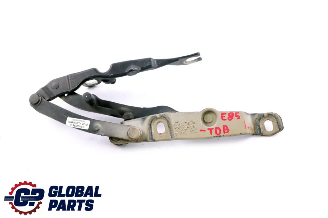 Scharnier Heckklappe Links Toledoblau Blau 482 Metallic 7016179 für BMW Z4 er E85 mit Teilenummer 7068281 BMW Z4 er E85 Scharnier Heckklappe Links Toledoblau Blau 482 Metallic 7016179 - SKU 7068281-TDB - Teilenummer 7068281