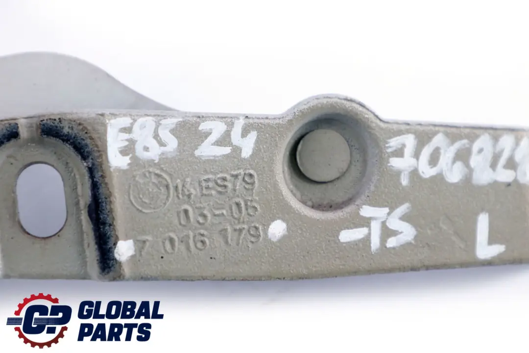 Bisagra Trasera del Maletero Izquierdo Plata 7016179 para BMW Z4 E85 con número de pieza 7068281 BMW Z4 E85 Bisagra Trasera del Maletero Izquierdo Plata 7016179 - SKU 7068281-TS - Número de pieza 7068281