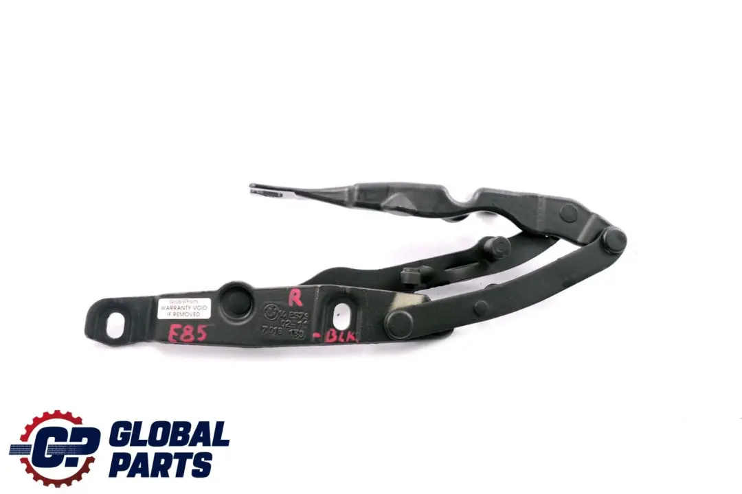 Boot Trunk Lid Hinge Right O/S Black to BMW Z4 Series E85 Roadster Rear with Part number 7016180 BMW Z4 Series E85 Roadster Rear Boot Trunk Lid Hinge Right O/S Black - SKU 7068282-BLK - Part number 7016180