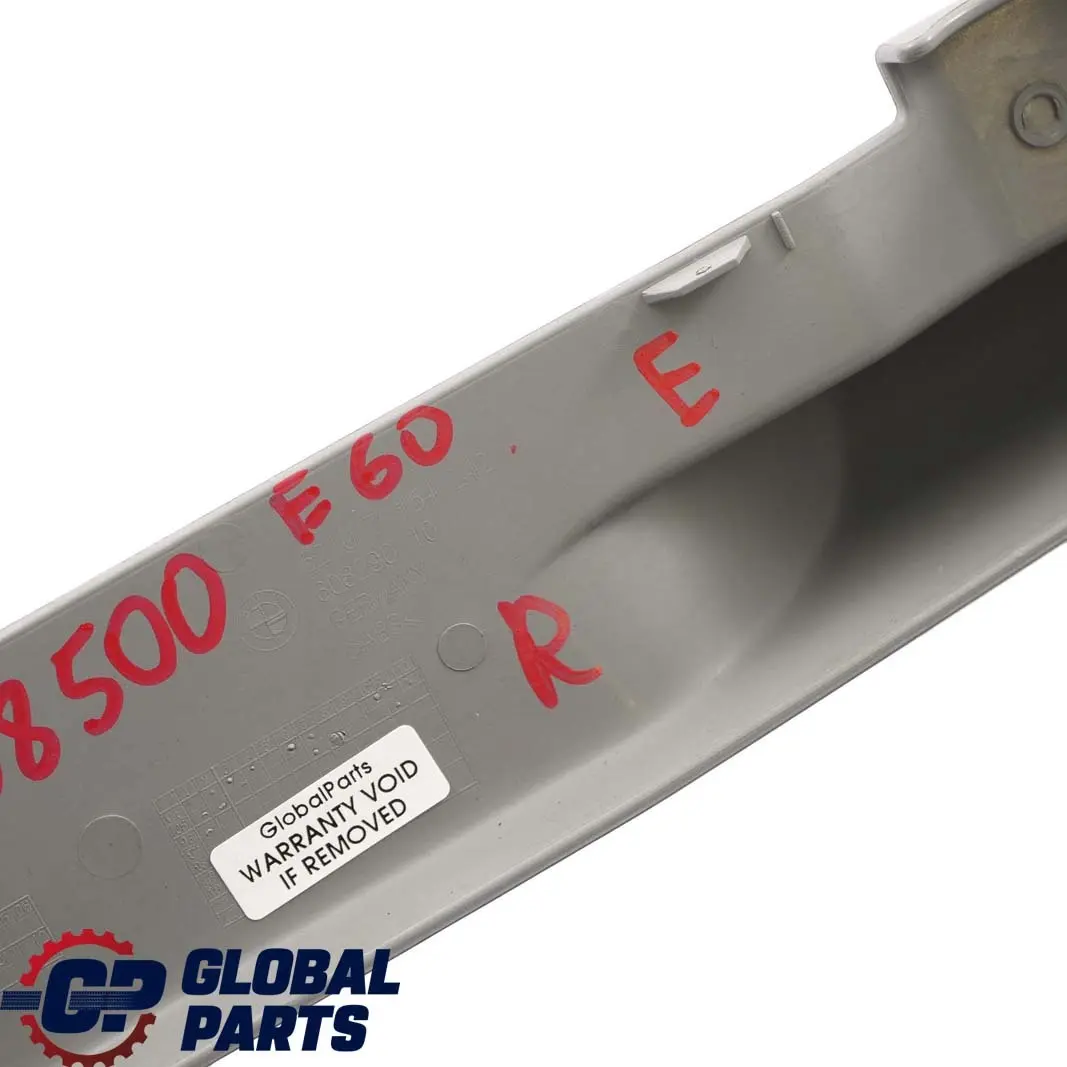 BMW 5 E60 E61 Seat Front Finisher Attachment Rail Trim Cover Right O/S - SKU 7068500 - Part number 7154242