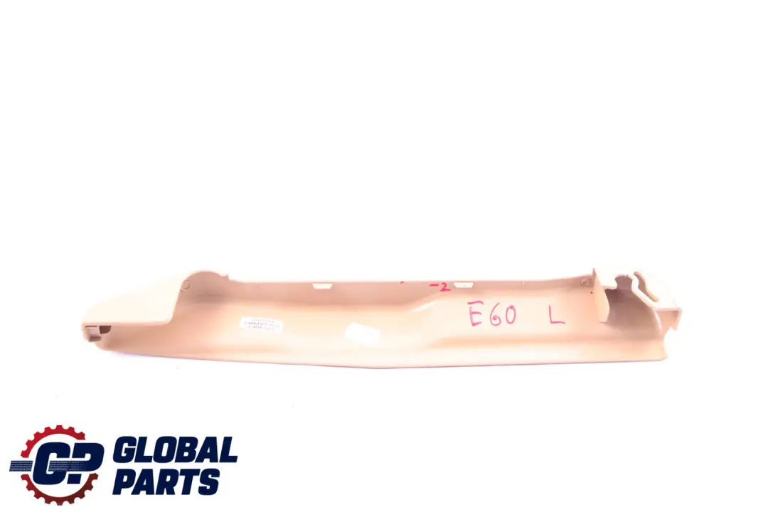 Finisher Upper Rail Trim Cover Left N/S Beige to BMW 5 series E60 E61 with Part number 7068501 BMW 5 series E60 E61 Finisher Upper Rail Trim Cover Left N/S Beige - SKU 7068501-2 - Part number 7068501