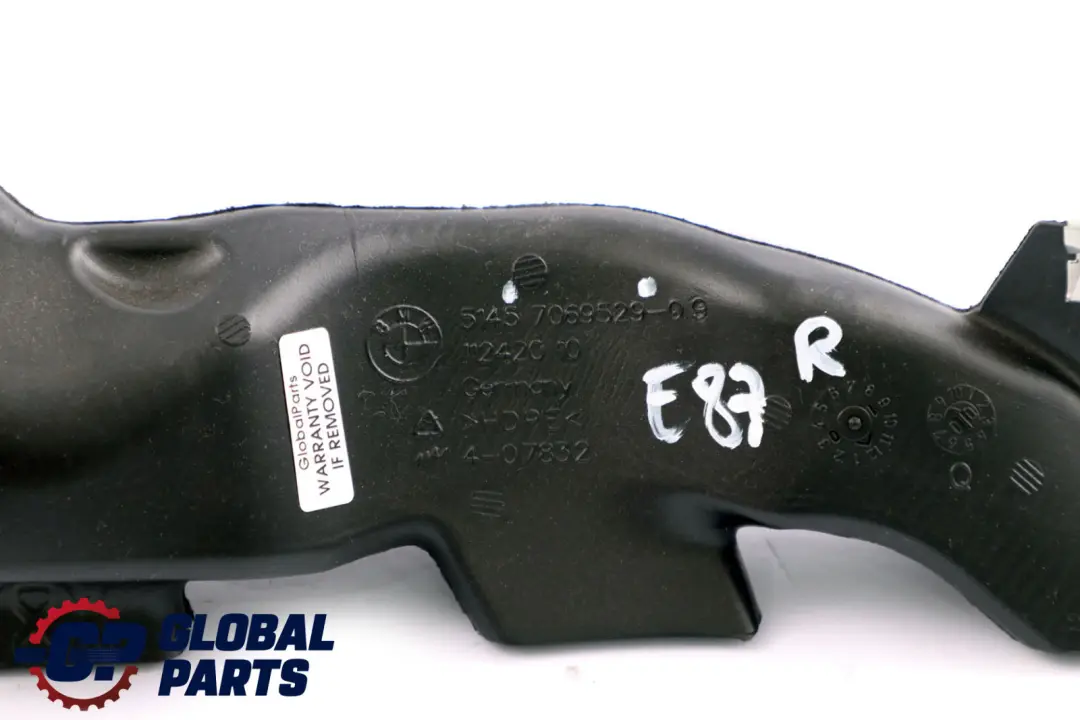 BMW 1 X1E81 E82 E84 E87 E87 LCI E88 Conduit de chauffage au sol droit - SKU 7069529 - Numéro de pièce 7069529