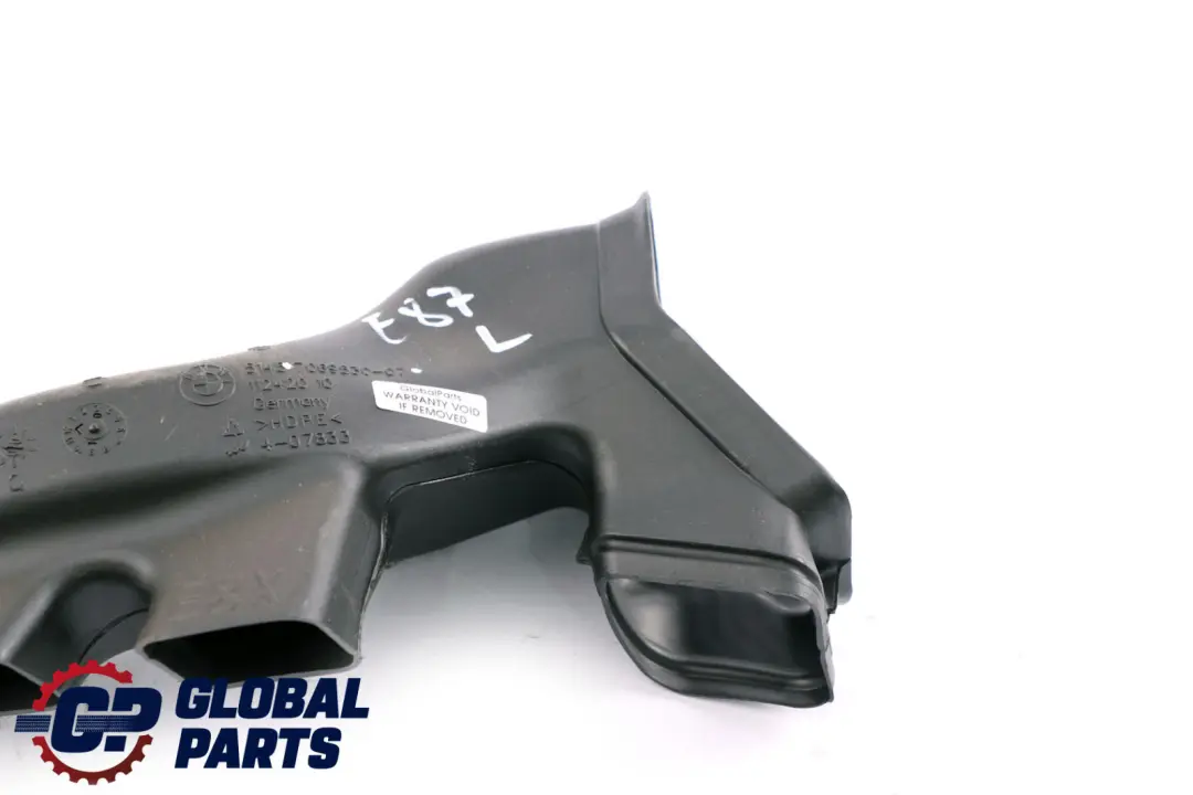 BMW 1 Series E81 E82 E84 E87 E88 Left Floor Heater Duct Air Part N/S - SKU 7069530 - Part number 7069530