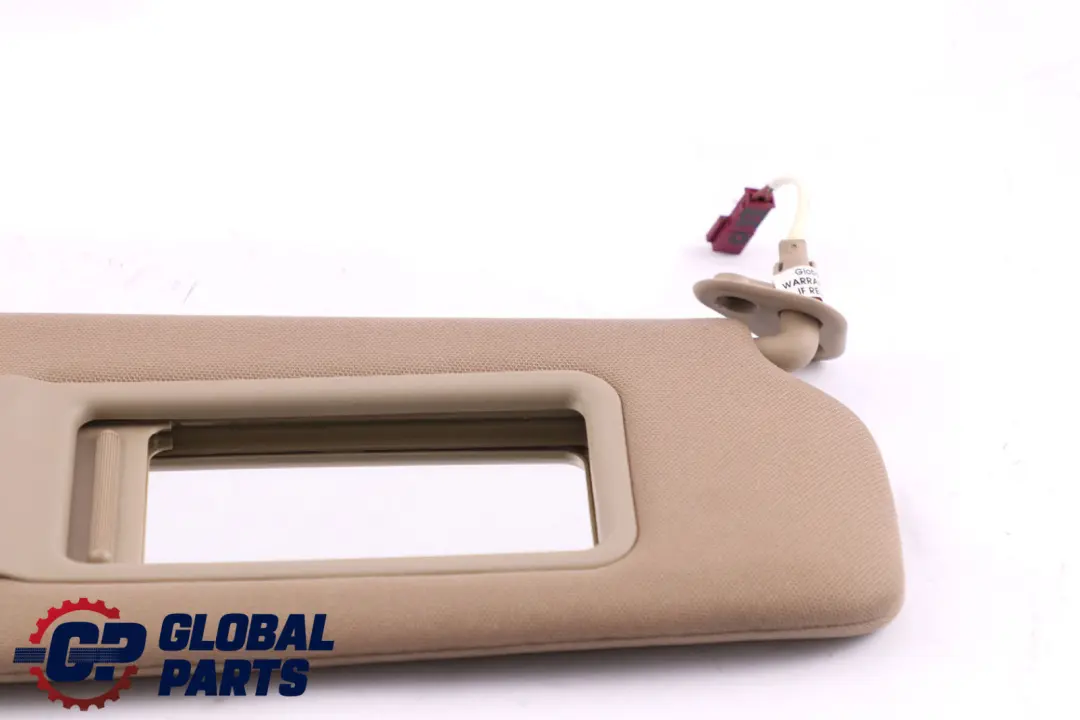 BMW 5 Series 2 E60 E61 Right O/S Illuminated Sun Visor Mirror Beige - SKU 7069754-2 - Part number 7069754