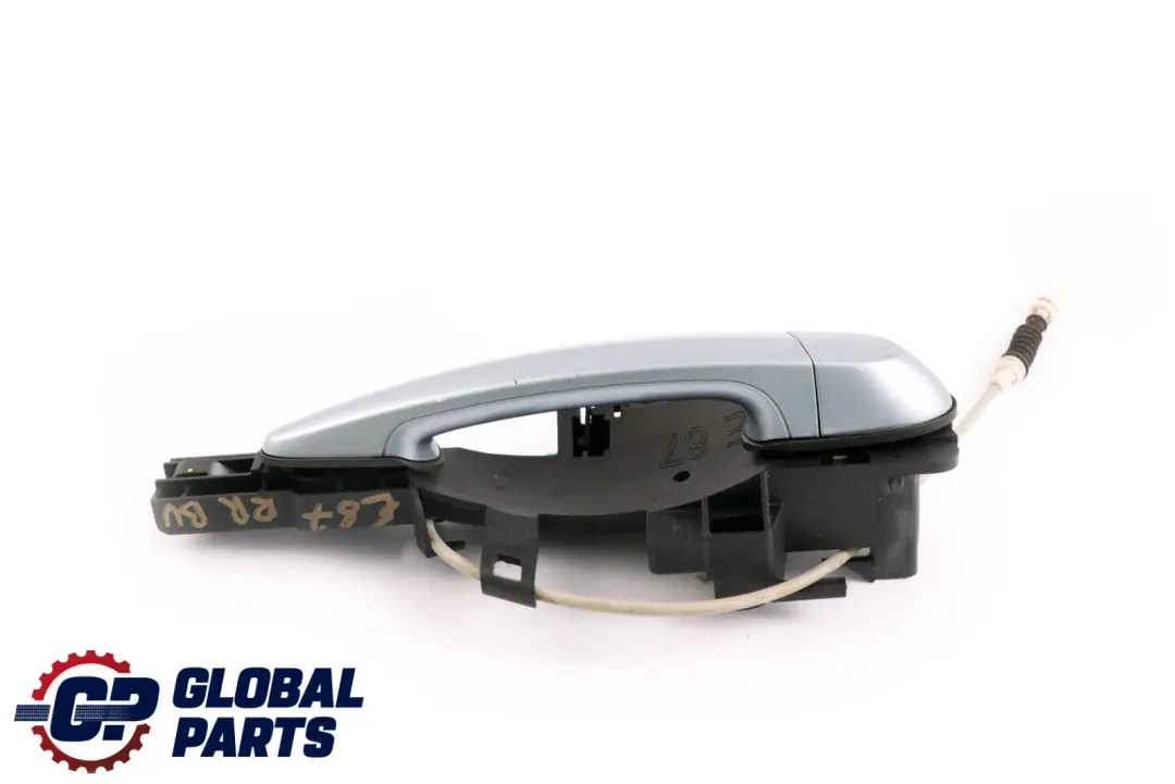 BMW 1 Series E87 Complete Rear Right O/S Grab Door Handle Bluewater Blue Water - SKU 7069759-BW - Part number 7069759