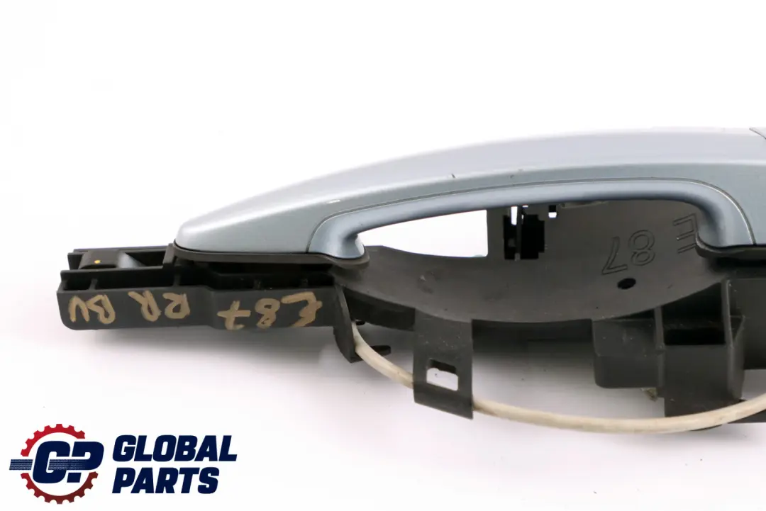 BMW 1 Series E87 Complete Rear Right O/S Grab Door Handle Bluewater Blue Water - SKU 7069759-BW - Part number 7069759