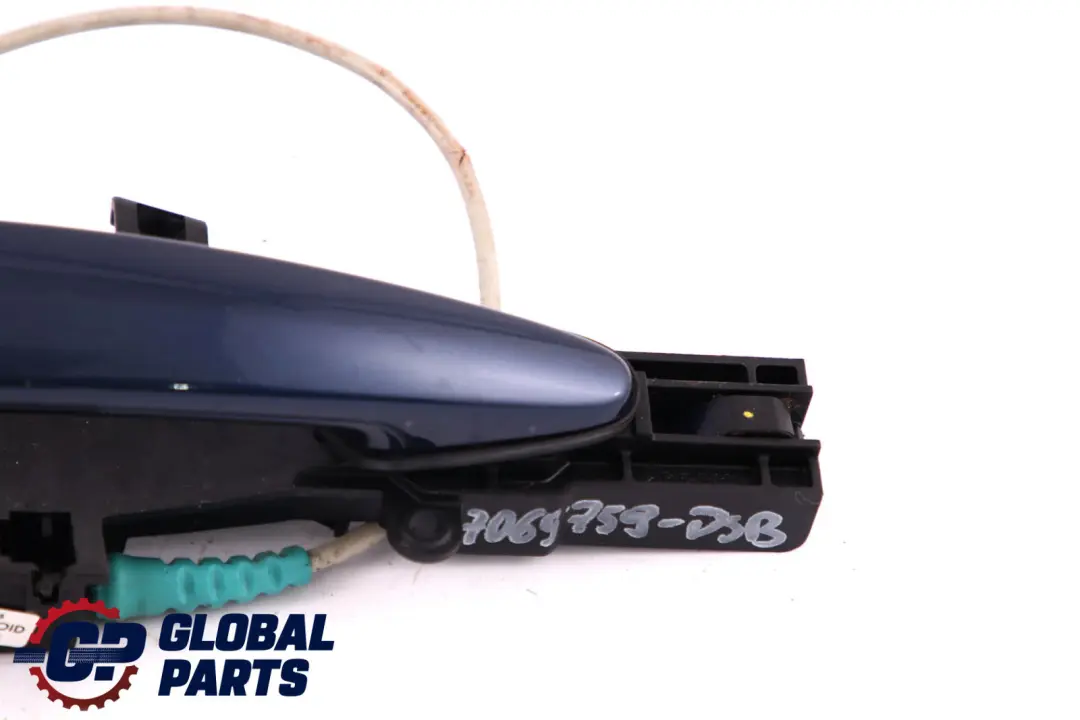 Complete Rear Right Grab Handle O/S Tiefseeblau Deep Sea Blue to BMW 1 Series E87 with Part number 7069759 BMW 1 Series E87 Complete Rear Right Grab Handle O/S Tiefseeblau Deep Sea Blue - SKU 7069759-DSB - Part number 7069759