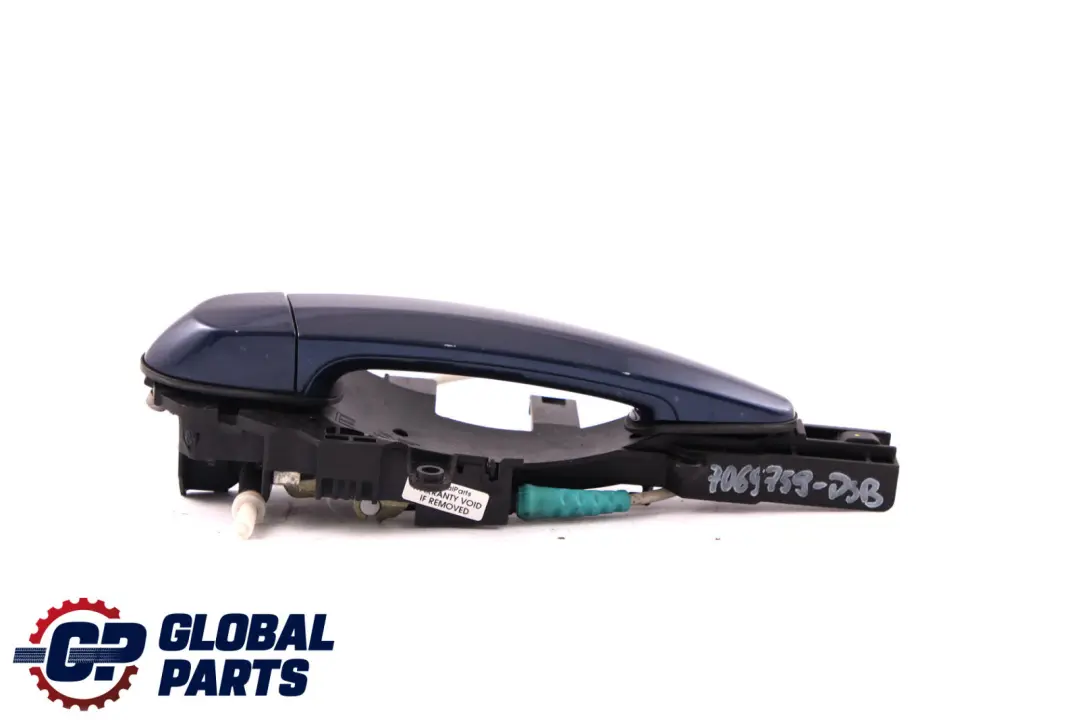 Complete Rear Right Grab Handle O/S Tiefseeblau Deep Sea Blue to BMW 1 Series E87 with Part number 7069759 BMW 1 Series E87 Complete Rear Right Grab Handle O/S Tiefseeblau Deep Sea Blue - SKU 7069759-DSB - Part number 7069759