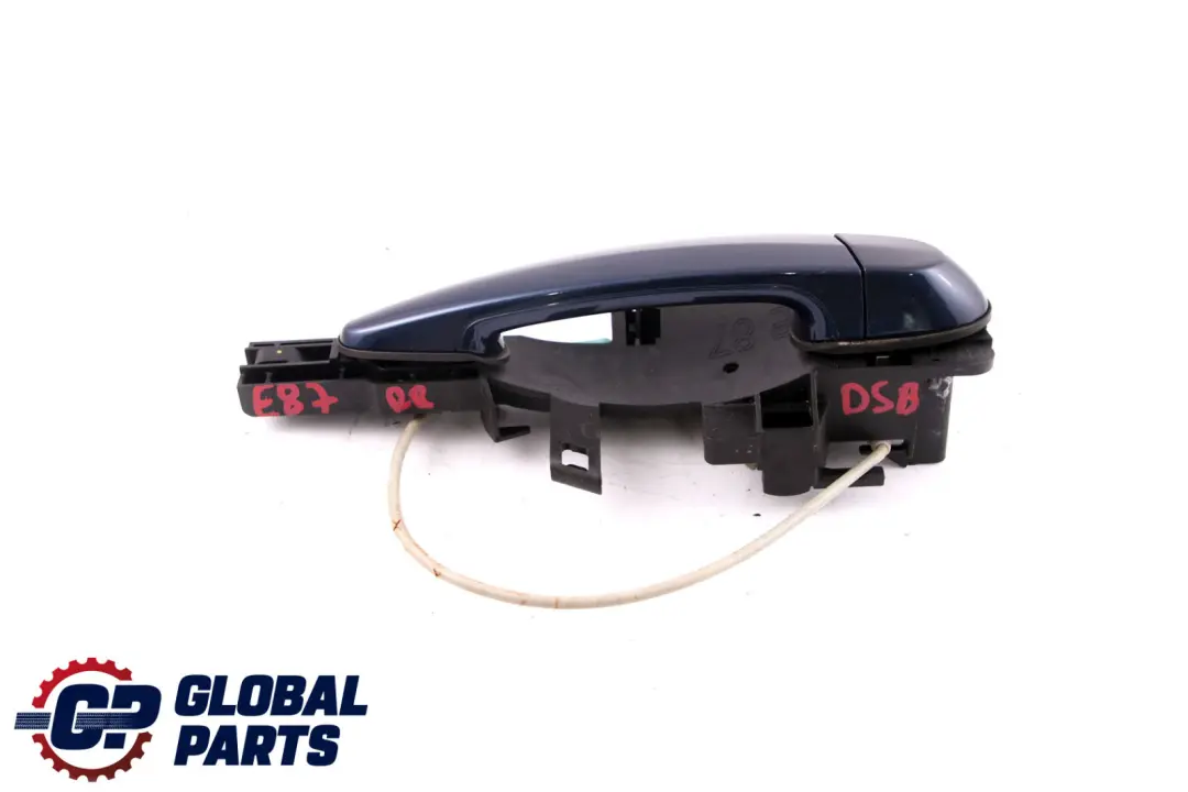 Complete Rear Right Grab Handle O/S Tiefseeblau Deep Sea Blue to BMW 1 Series E87 with Part number 7069759 BMW 1 Series E87 Complete Rear Right Grab Handle O/S Tiefseeblau Deep Sea Blue - SKU 7069759-DSB - Part number 7069759
