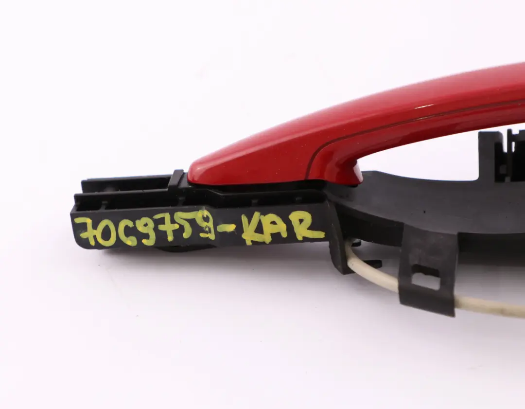 Complete Rear Right O/S Grab Door Handle Karmesinrot Red A61 to BMW 1 Series E87 with Part number 7069759 BMW 1 Series E87 Complete Rear Right O/S Grab Door Handle Karmesinrot Red A61 - SKU 7069759-KAR - Part number 7069759