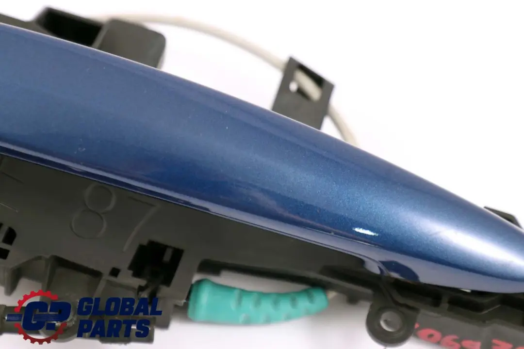Complete Rear Right Door Grab Handle O/S Le Mans Blau Blue 381 to BMW 1 Series E87 with Part number 7069759 BMW 1 Series E87 Complete Rear Right Door Grab Handle O/S Le Mans Blau Blue 381 - SKU 7069759-LMB - Part number 7069759