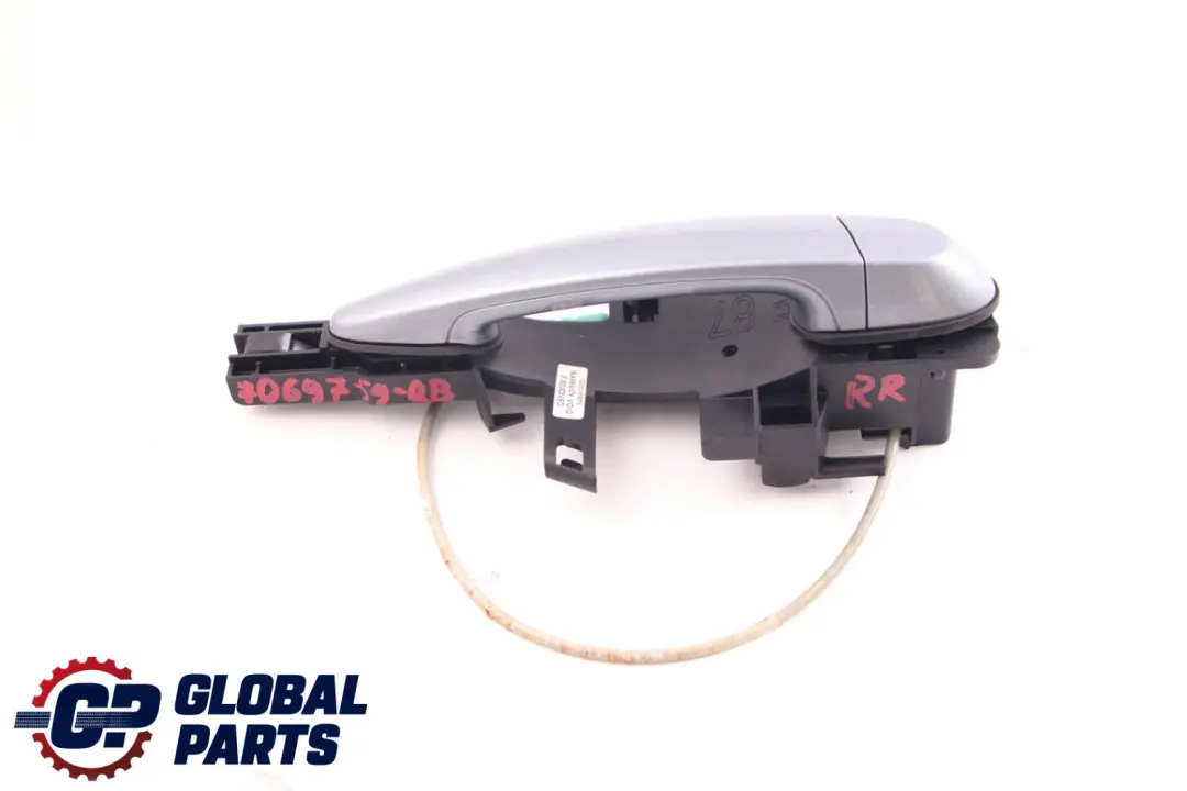 completa trasera derecha Grab manija de la puerta Quarzblau Azul para BMW Serie 1 E87 con número de pieza 7069759 BMW Serie 1 E87 completa trasera derecha Grab manija de la puerta Quarzblau Azul - SKU 7069759-QB - Número de pieza 7069759