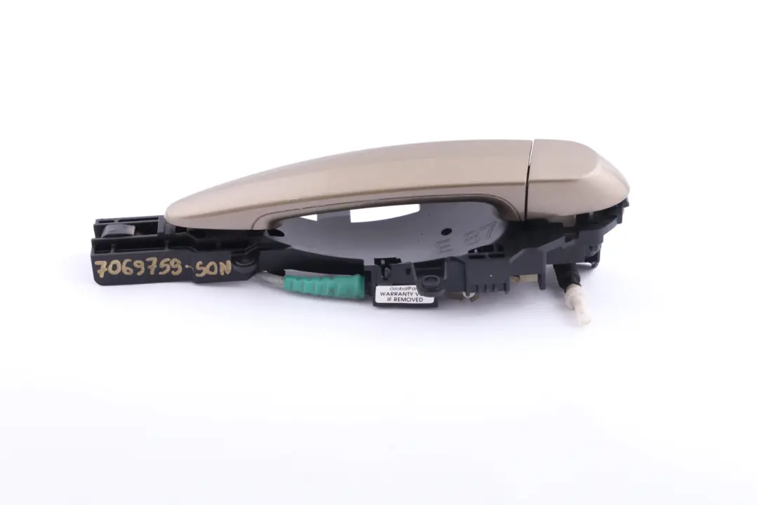 Complete Rear Left Grab Handle N/S Sonora Gold Metallic to BMW 1 Series E87 with Part number 7069759 BMW 1 Series E87 Complete Rear Left Grab Handle N/S Sonora Gold Metallic - SKU 7069759-SON - Part number 7069759