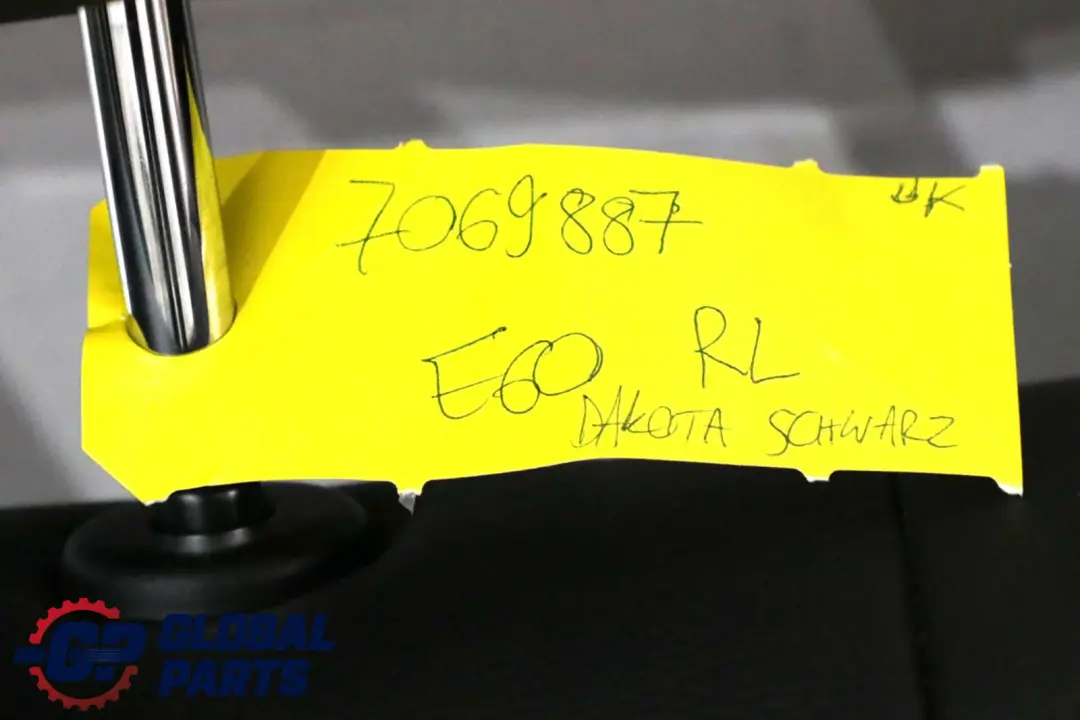 BMW 5 Reihe E60 hinten links Sitzbezug-Rückenlehne Schwarz Leder Dakota - SKU 7069887 - Teilenummer 7069887