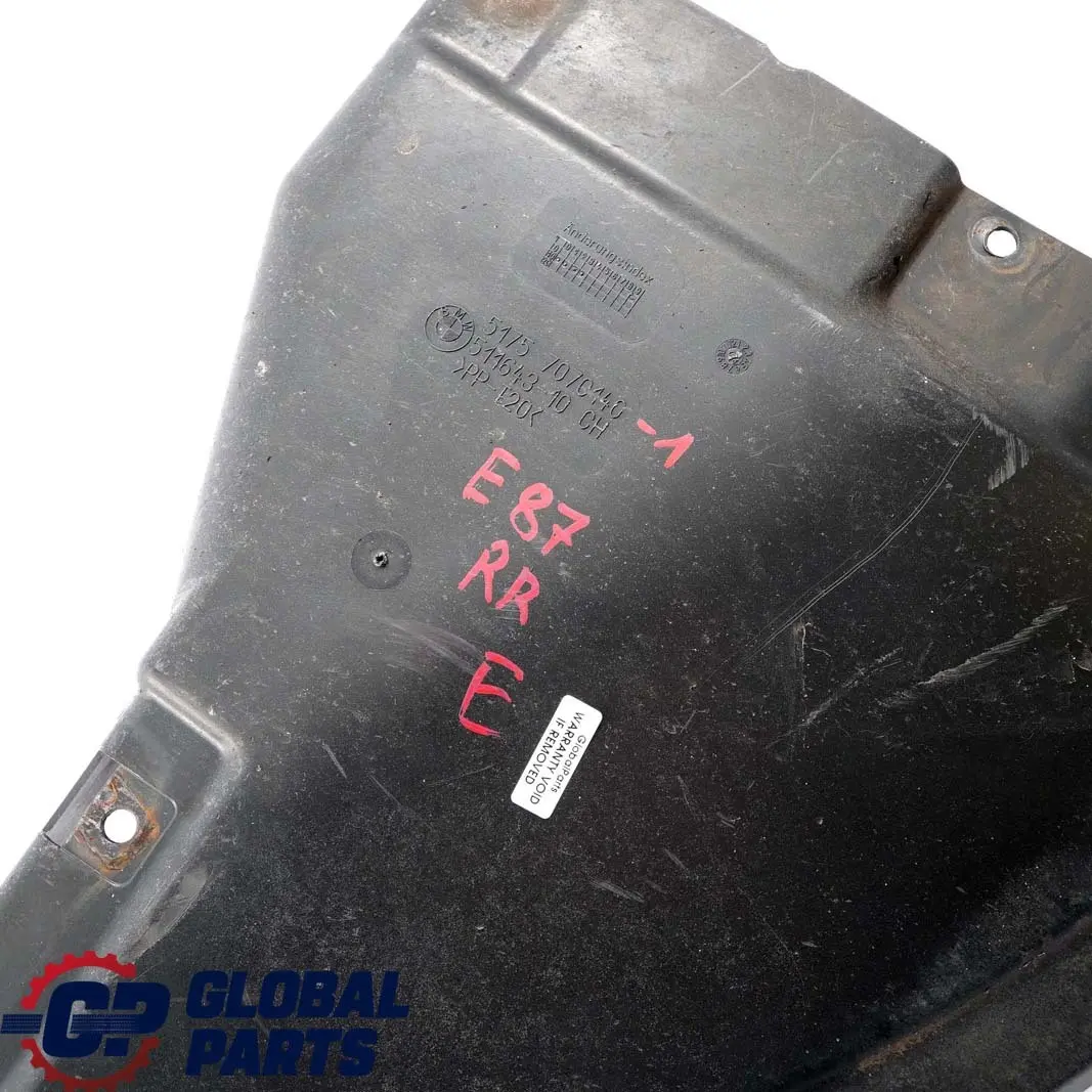 Unterbodenverkleidung Aktivkohlefilter für BMW 1 er E81 E87 E87N 1 mit Teilenummer 7070140 BMW 1 er E81 E87 E87N 1 Unterbodenverkleidung Aktivkohlefilter - SKU 7070140-1 - Teilenummer 7070140