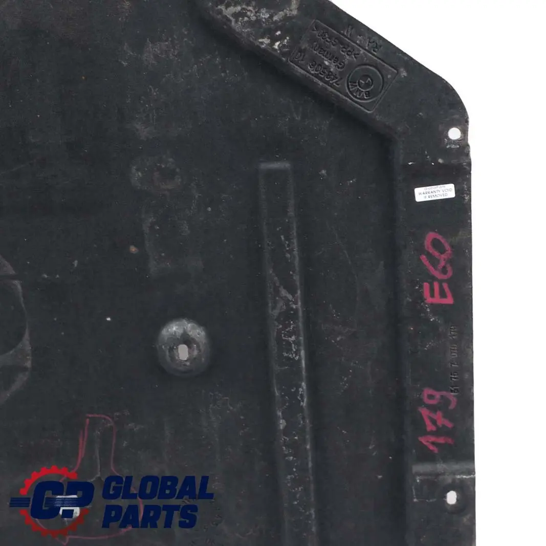 Left N/S Underbody Underfloor Panel Paneling Cover to BMW 5 E60 E61 2 with Part number 7070179 BMW 5 E60 E61 2 Left N/S Underbody Underfloor Panel Paneling Cover - SKU 7070179-2 - Part number 7070179