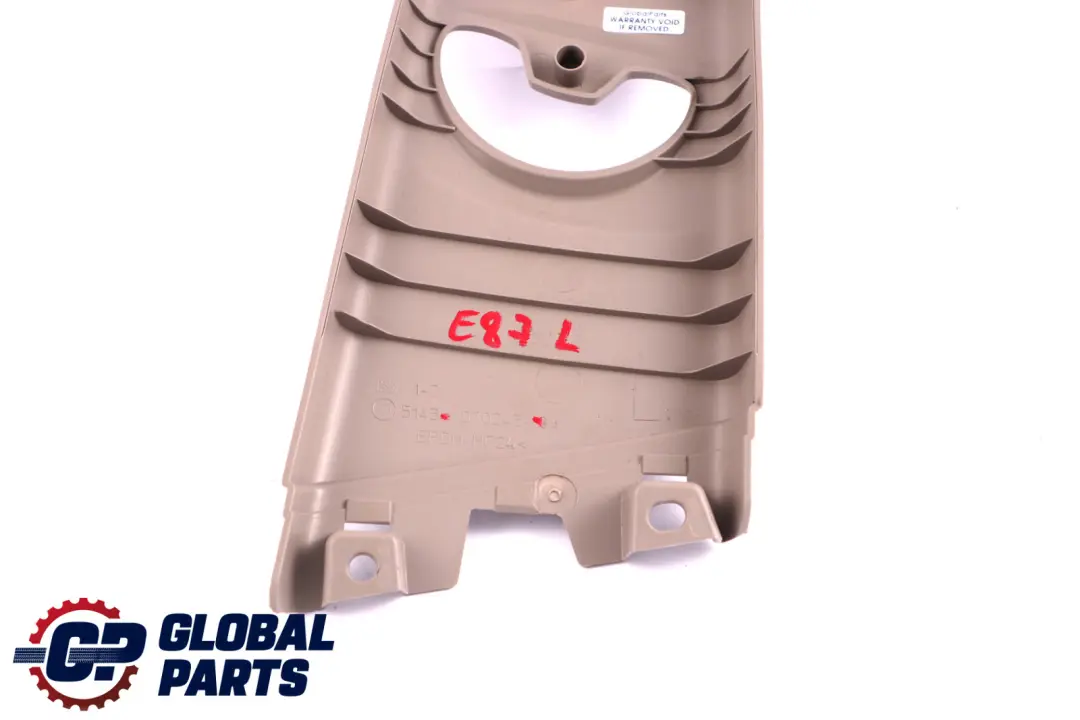 Blende B-Säule oben links Beige für BMW 1 er E87 E87N LCI mit Teilenummer 7070243 BMW 1 er E87 E87N LCI Blende B-Säule oben links Beige - SKU 7070243 - Teilenummer 7070243