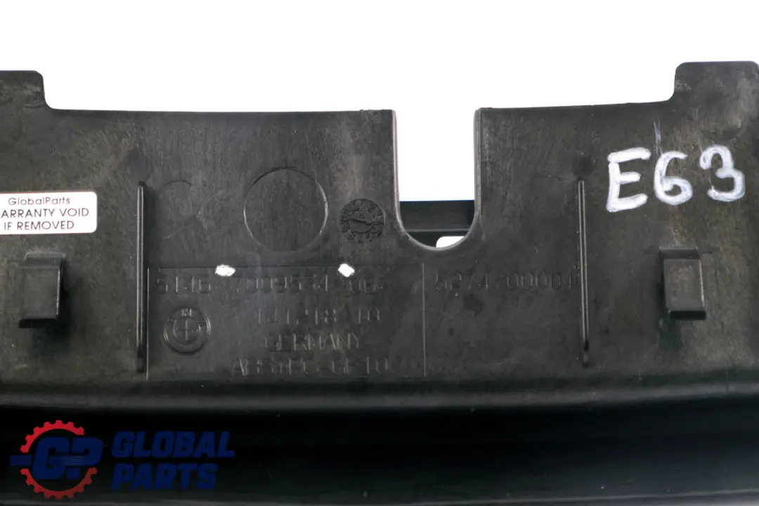 BMW 6 er E63 Entlüftungsgitter Ablegeboden Abdeckung Anthracit 7009534 - SKU 7070265 - Teilenummer 7070265