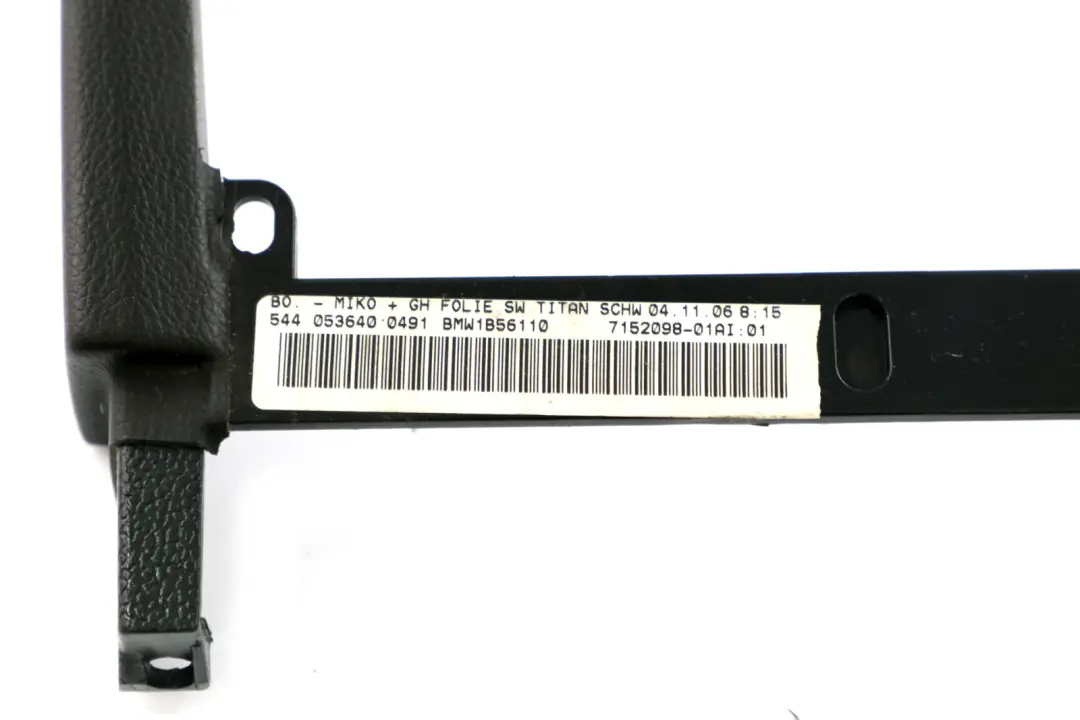 BMW Serie 7 E65 Console centrale Portabevande Base Pelle Schwarz Nero - SKU 7070272-1 - Numero di parte 7044494