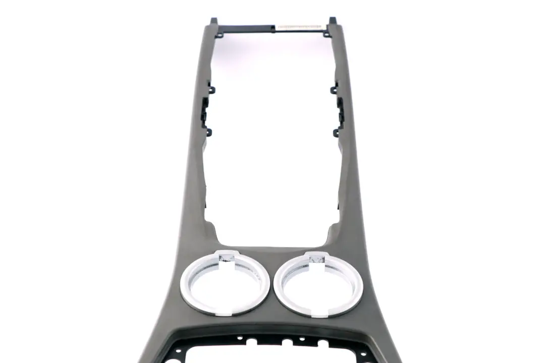 BMW E65 Console Centrale Portabevande Base Pelle Grigio Flanellgrau - SKU 7070273 - Numero di parte 7070273