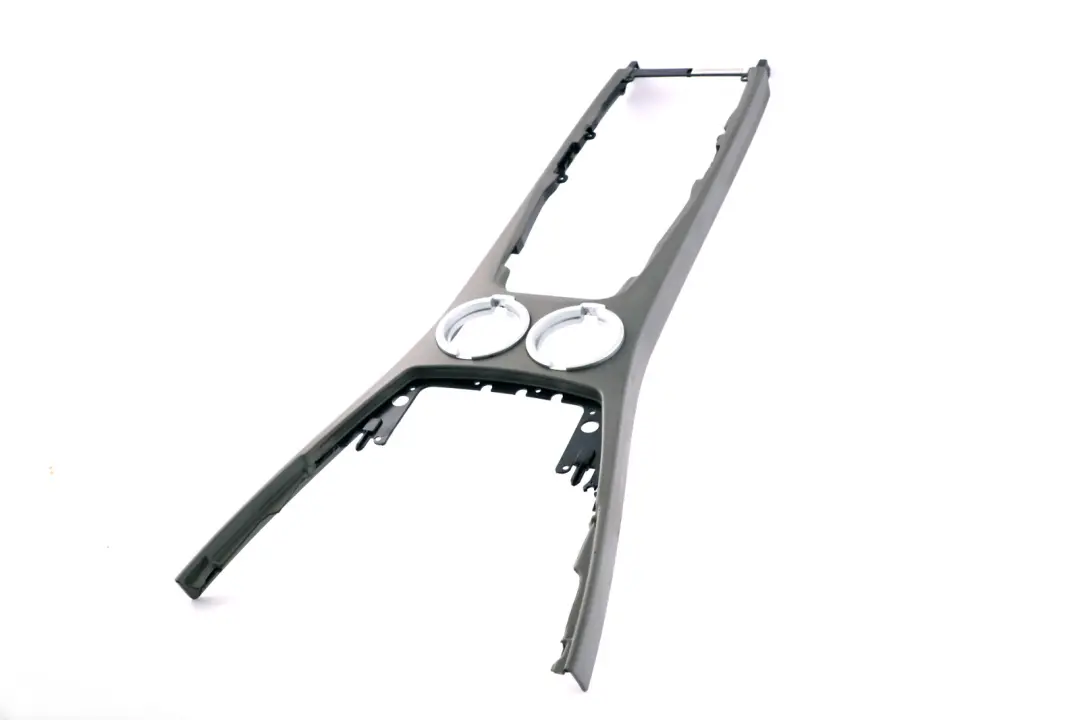 BMW E65 Centre Console Drink Holder Base Leather Flanellgrau Grey - SKU 7070273 - Part number 7070273