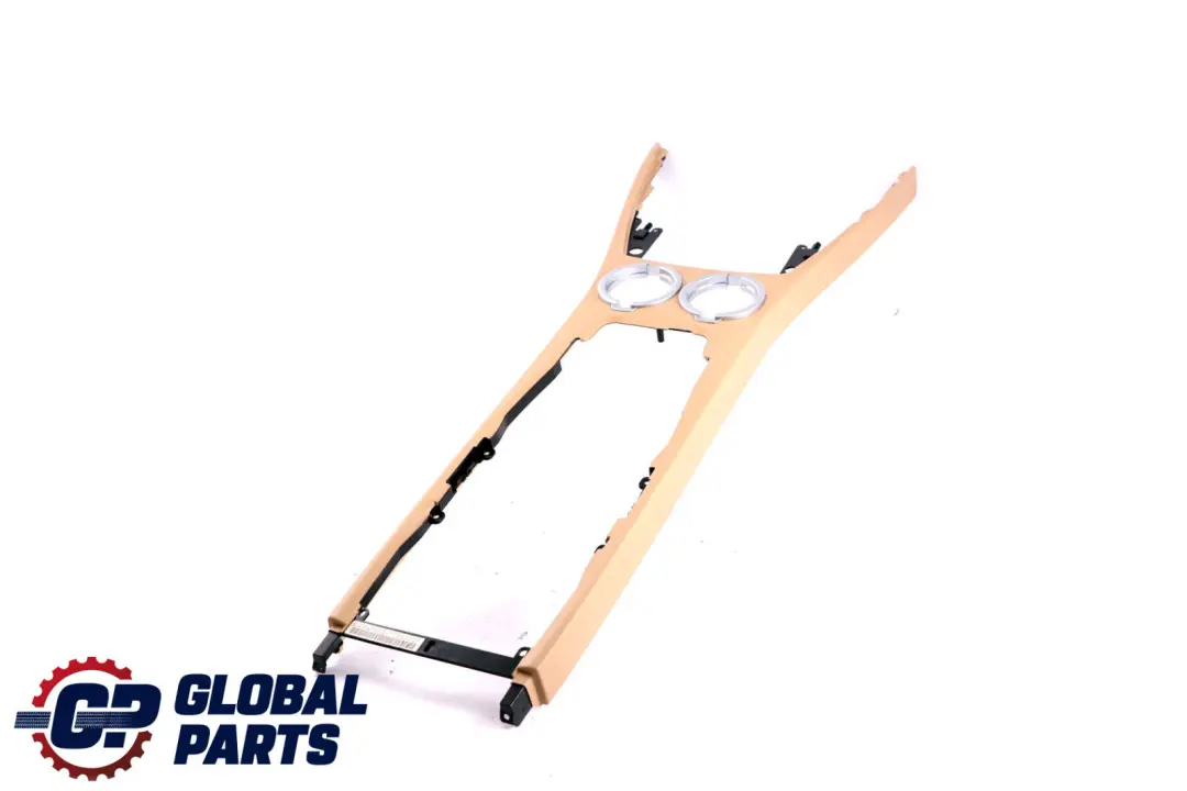 BMW E65 E66 Console Centrale Portabevande Base Pelle Beige - SKU 7070274 - Numero di parte 7070274