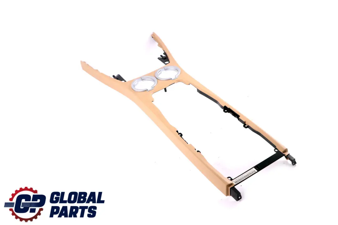 BMW E65 E66 Console Centrale Portabevande Base Pelle Beige - SKU 7070274 - Numero di parte 7070274