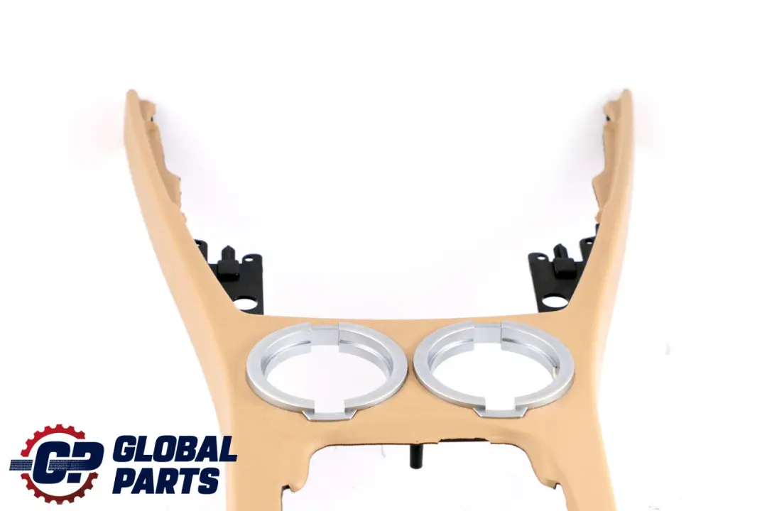 BMW E65 E66 Console Centrale Portabevande Base Pelle Beige - SKU 7070274 - Numero di parte 7070274