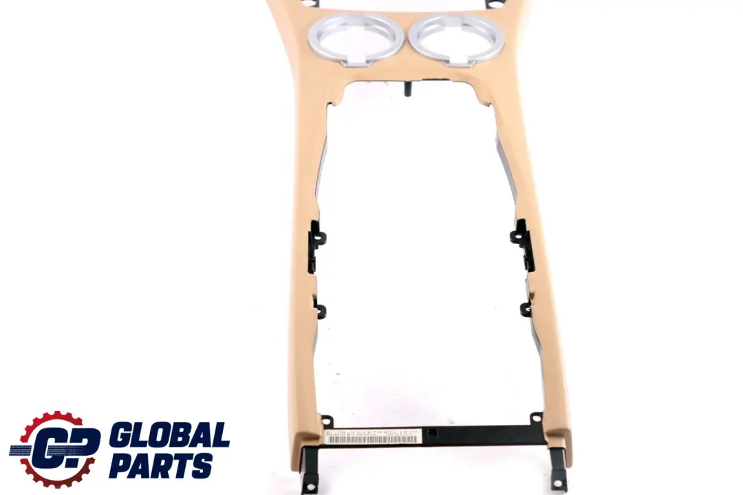 BMW E65 E66 Console Centrale Portabevande Base Pelle Beige - SKU 7070274 - Numero di parte 7070274