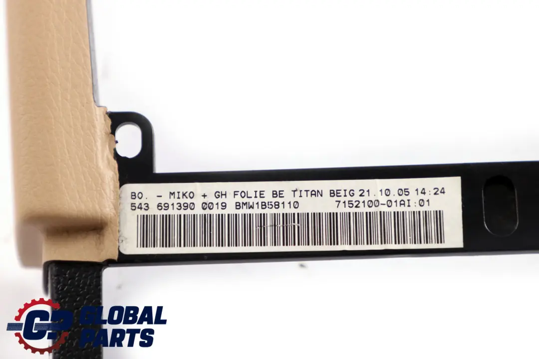 BMW E65 E66 Console Centrale Portabevande Base Pelle Beige - SKU 7070274 - Numero di parte 7070274