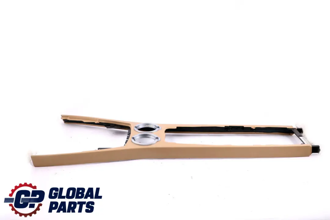 BMW E65 E66 Console Centrale Portabevande Base Pelle Beige - SKU 7070274 - Numero di parte 7070274