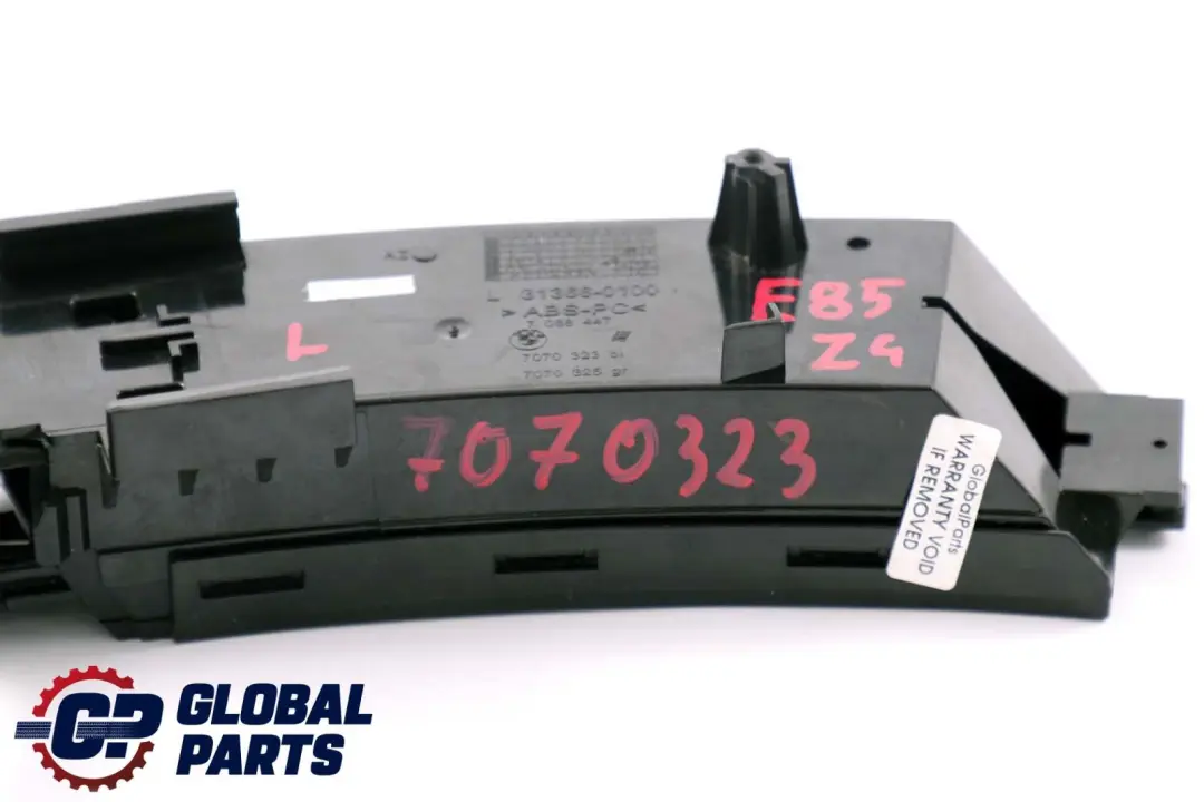 BMW Z4 Series E85 E86 Left N/S Cup Drink Holder Dashboard Dash Black 7068447 - SKU 7070323 - Part number 7070323
