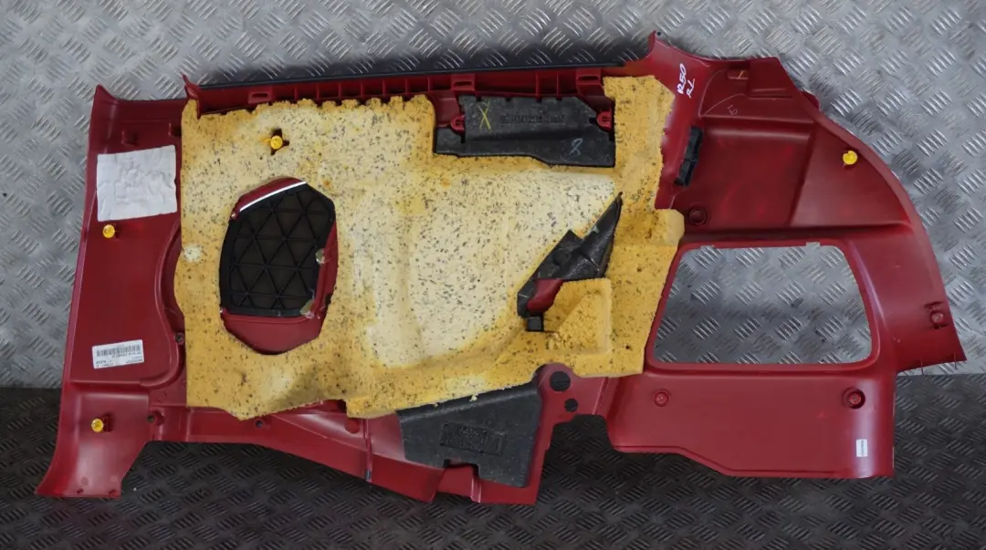 Left N/S Lateral Trim Side Panel Tartan Red to BMW Mini Cooper R50 R53 Rear with Part number 7070341 BMW Mini Cooper R50 R53 Rear Left N/S Lateral Trim Side Panel Tartan Red - SKU 7070341 - Part number 7070341