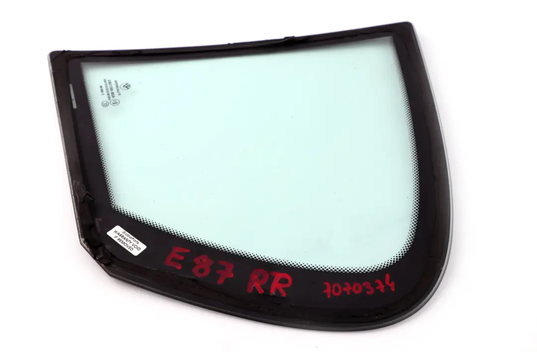 Fixed Door Window Glass Glazing AS2 Rear Right O/S to BMW E87 with Part number 7070374 BMW E87 Fixed Door Window Glass Glazing AS2 Rear Right O/S - SKU 7070374 - Part number 7070374
