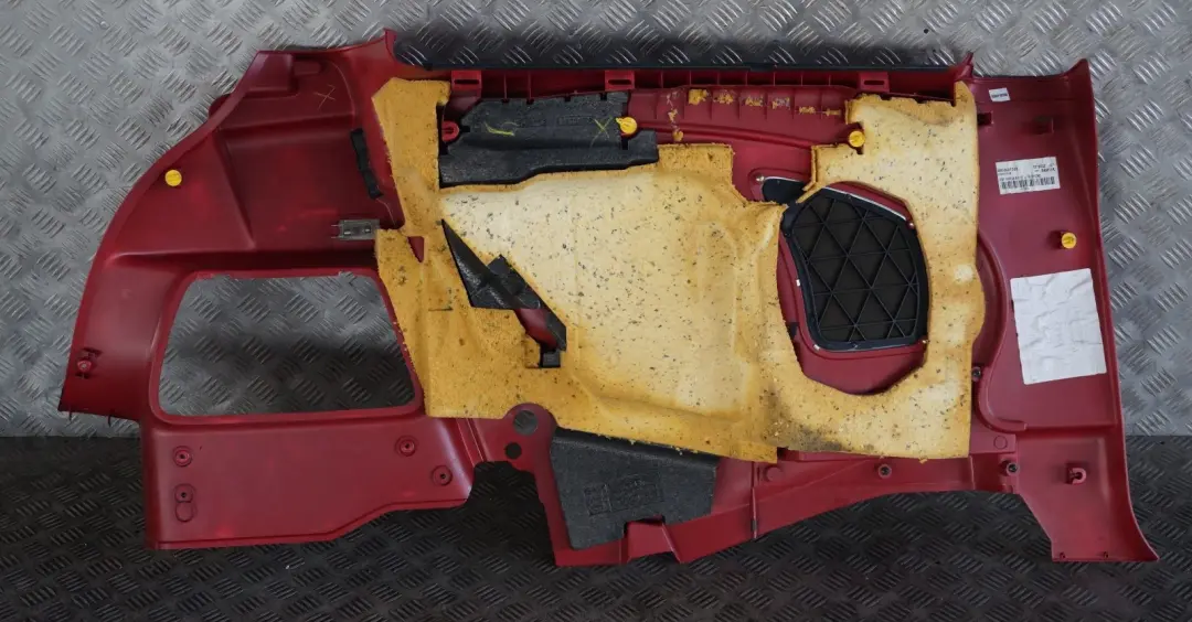 Right O/S Lateral Trim Side Panel Tartan Red to BMW Mini Cooper R50 Rear with Part number 7070452 BMW Mini Cooper R50 Rear Right O/S Lateral Trim Side Panel Tartan Red - SKU 7070452 - Part number 7070452