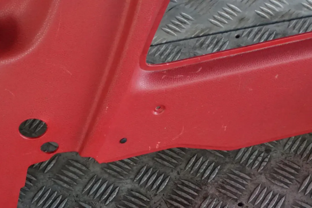 Right O/S Lateral Trim Side Panel Tartan Red to BMW Mini Cooper R50 Rear with Part number 7070452 BMW Mini Cooper R50 Rear Right O/S Lateral Trim Side Panel Tartan Red - SKU 7070452 - Part number 7070452