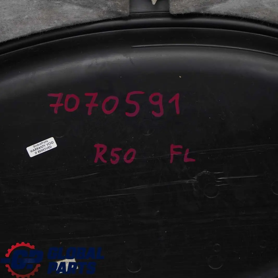 Mini R50 Pannello Porta Decorazione Frontale SX Grigio Argento Tessuto - SKU 7070591 - Numero di parte 7070591