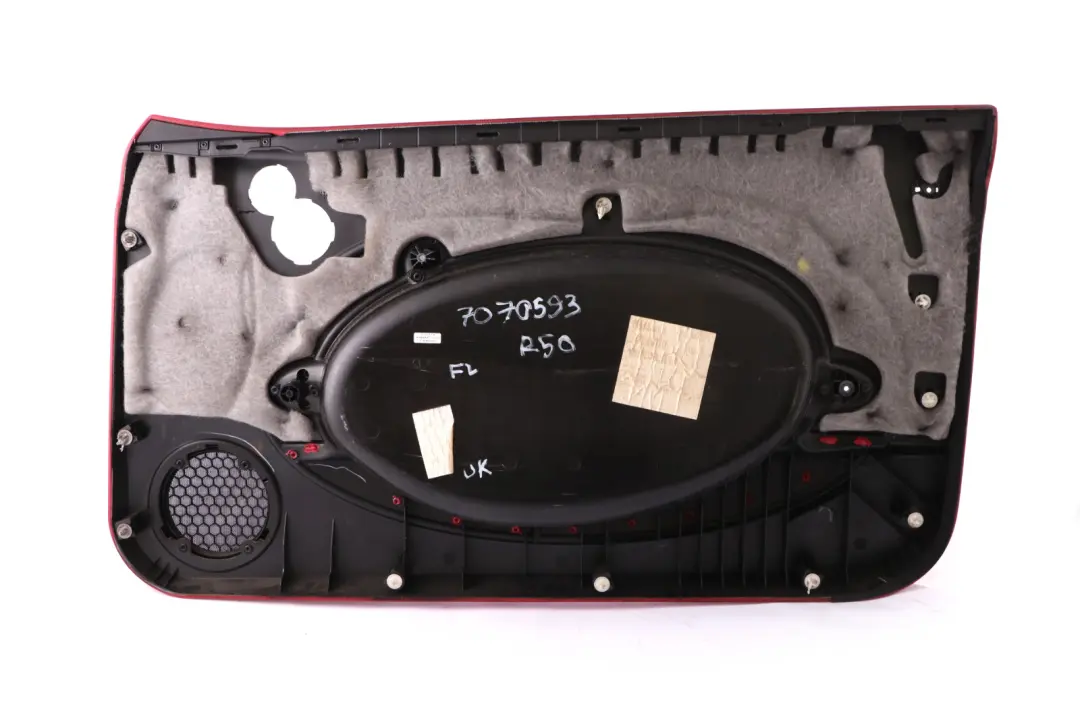 BMW Mini Cooper R50 Front Left N/S Door Card Side Trim Tartan Red - SKU 7070593 - Part number 7070593