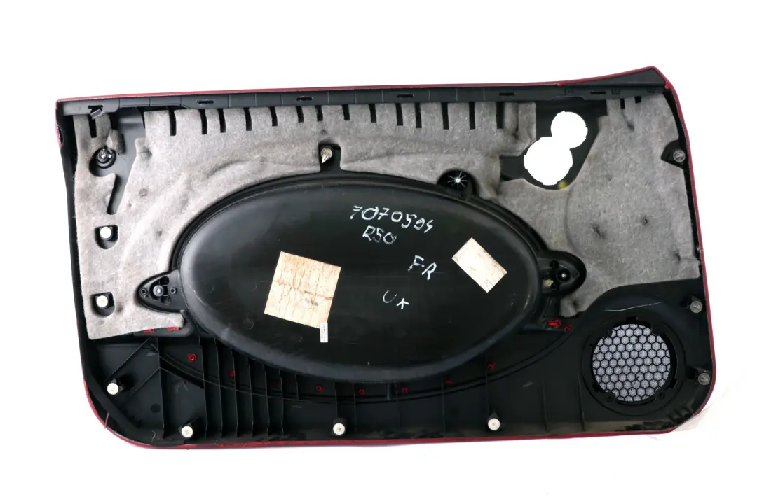 BMW Mini Cooper R50 Front Right O/S Door Card Side Trim Tartan Red - SKU 7070594 - Part number 7070594